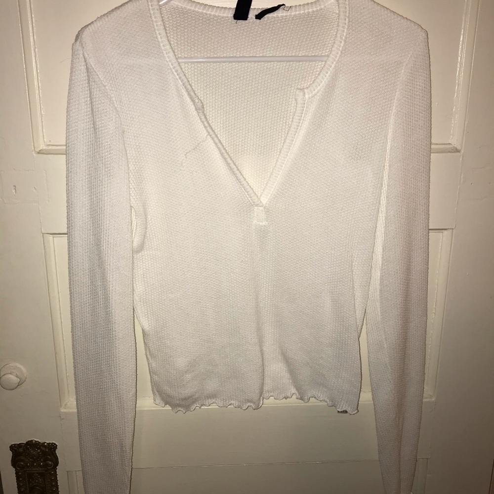 White Henley top
